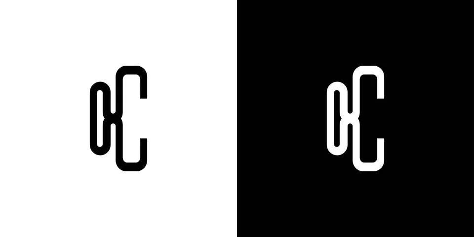 Simple and unique OC logo design Illustrazione stock