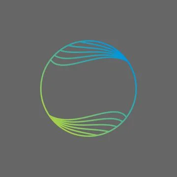 Simple and unique reflection lines attractive sound audio wave circle image Illustrazione stock