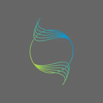 Simple and unique reflection lines attractive sound audio wave circle image Illustrazione stock