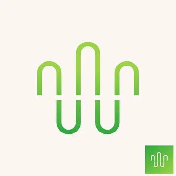 Simple and unique reflection lines attractive sound audio wave beat Stock Illustration