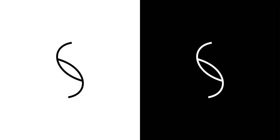 Simple and unique S logo design Stock Illustration