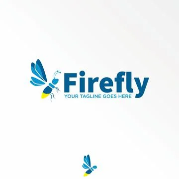 Simple and unique side bee illustration in flying graphic design Stock Illustration