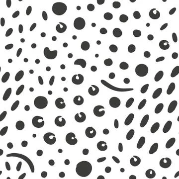 Simple animalistic abstract seamless patterns with spots and dots. Background Stock Illustration