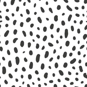 Simple animalistic abstract seamless patterns with spots and dots. Background Stock Illustration