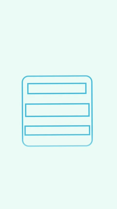Simple animated blue menu outline in modern minimalist layout vertical vide.. Stock Footage 321626934