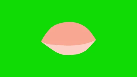 Simple Animated Cartoon Eye on Green Background Stock Footage 331533537