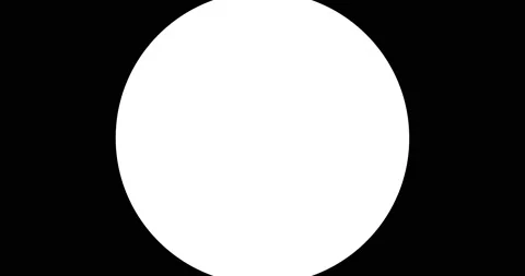 Simple Animated Circle Matte Transition Black and White Luma Matte Stock Footage 170030853