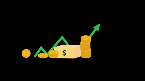 Simple animated graphic illustrating the concept of money savings financial.. Stock Footage 328070558