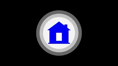Simple animated house icon, concept of home,isolated on background Stock Footage 263695758