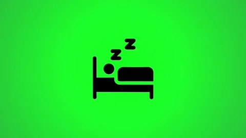 Simple animated icon of person sleeping in bed representing rest and relaxa.. Stock Footage 346496381