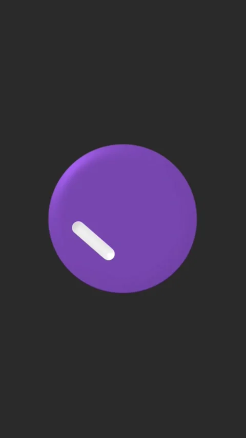 Simple animated purple circle transforms into clear white check mark on dar.. Vídeo Stock 330511512