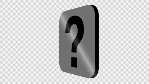 Simple animated question mark in alpha channel. 스톡 동영상 160419889