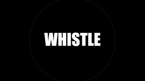 Simple Animated Whistle Title Card White Text Black Background Corporate Br.. 库存影片 330279925
