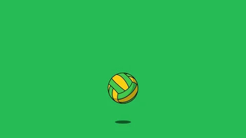 Simple animation with bouncing Volleybal... | Stock Video | Pond5