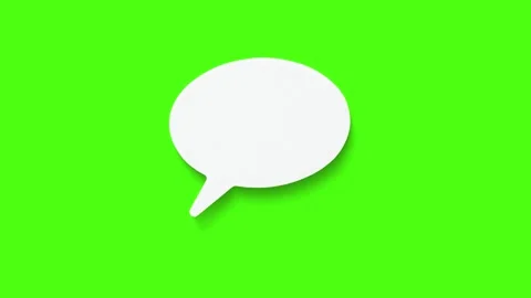 Simple animation bubbles or text boxes moving on a green Video stock 295210291