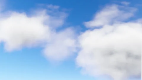 A Simple Animation With Clouds And Blue Sky. Stock-Footage 255751576