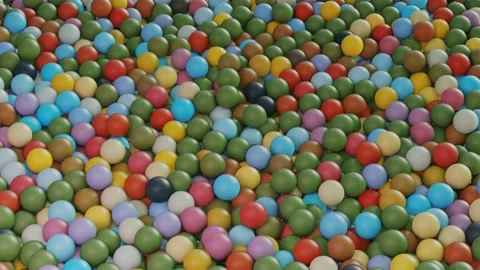 Simple Animation With Colorful Balls Randomly Changing Colors Stock Footage 145864503