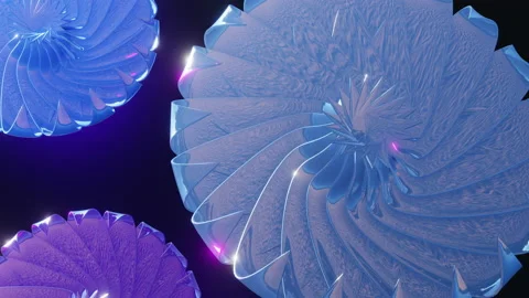Simple Animation With Digital Flowers Stock Footage 147670419