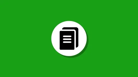 Simple animation of documents icon appearing on vibrant green background sc.. Stock Footage 327762725