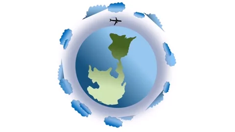 Simple animation: The Earth rotates in different directions with clouds, Stock Footage 150415895