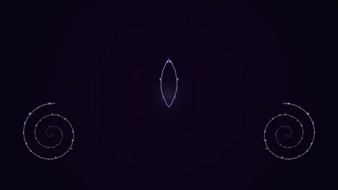 Simple animation featuring spiral shapes on dark background 스톡 동영상 330447570