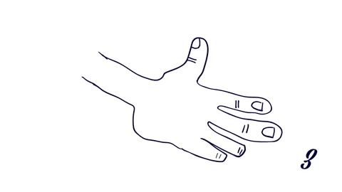 A simple animation hand countdown. Video stock 150056277