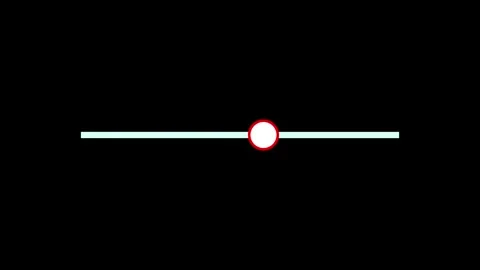 Simple animation of a horizontal slider moving from left to right on black .. Video stock 334910003