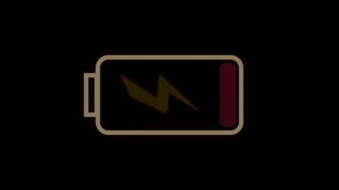 Simple animation of a low battery indicator in flat design. Moving image of a lo 스톡 동영상 297946885