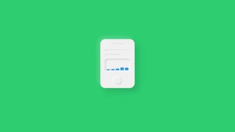 Simple animation of a mobile phone screen showing a loading bar indicator Video stock 346726402