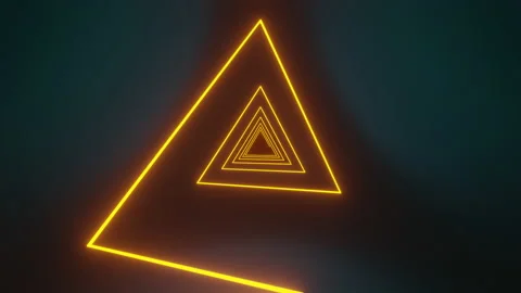 Simple Animation With Moving Forward Into A Triangle Tunnel Stock Footage 146278704