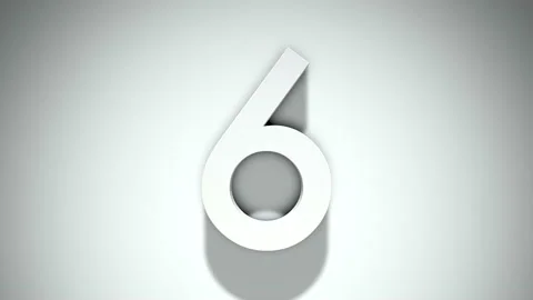 A simple animation of the number 6 six e... | Stock Video | Pond5