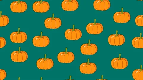 Simple animation with orange  pumpkin Stock Footage 220072005