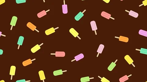 Simple animation pattern with ice cream Stock Footage 197464517