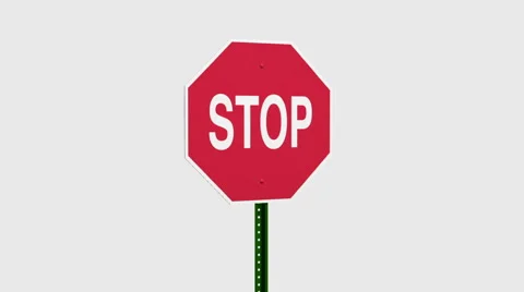 A Simple Animation of a Red Stop Sign. Stock Footage 45887908