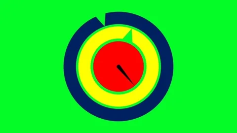 Simple animation: a rotating clock circle with a green screen background. Stock Footage 152245038