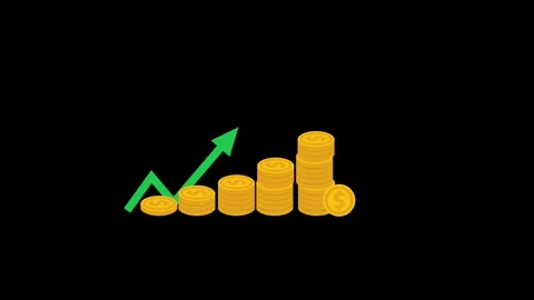 A simple animation showing the concept of financial growth and investment r.. Stock Footage 327080102