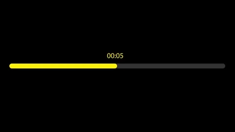 Simple animation showing a times countdown timer on a black png background. Stock Footage 300836049