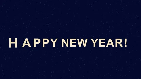 Simple animation with text happy new year Stock Footage 202656819