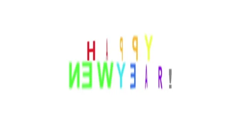 Simple animation with text happy new year Stock Footage 202657441
