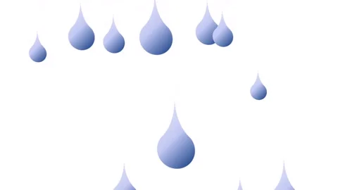 Simple animation: water falls from top to bottom Stock Footage 150938723