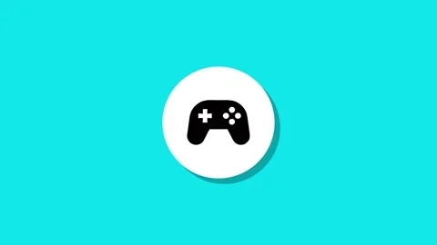 Simple animation of white circle transforming into game controller icon on .. Stock Footage 327762636