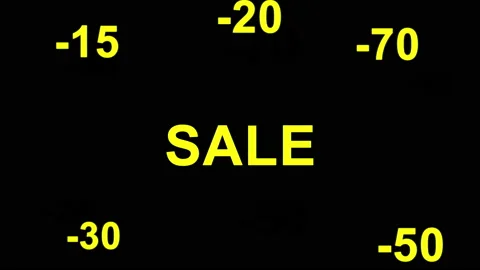 Simple animation with word sales Stock Footage 202658274