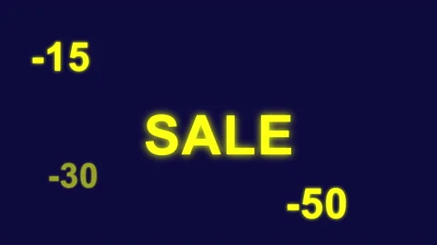 Simple animation with word sales Stock Footage 202658522