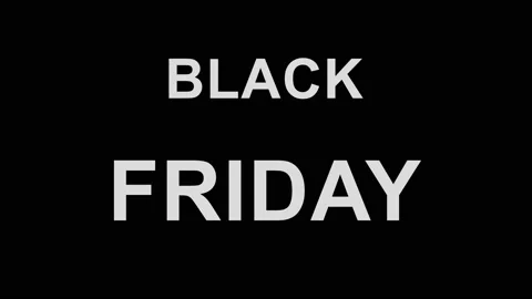 Simple animation with words black friday on black Stock Footage 202603998