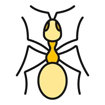 Simple ant insect vector illustration creating icon Stock Illustration