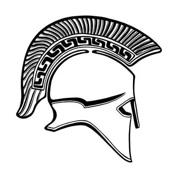 Simple Antique Helmet icon. Vector illustration Stock Illustration