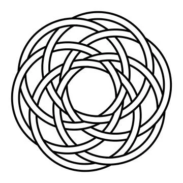 Simple Arabic mandala resemble rotating circles of flowers, stock illustration Stock Illustration