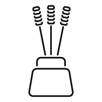 Simple aroma reed diffuser with fragrance sticks in a bottle spreading pleasant Illustrazione stock