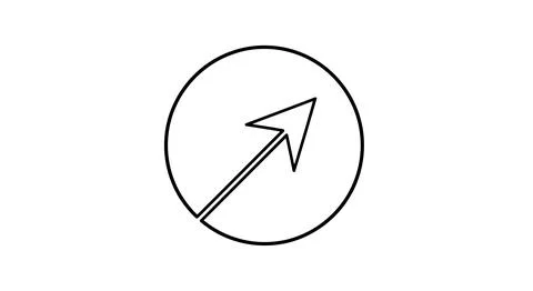Simple arrow icon in a circle Stock Illustration