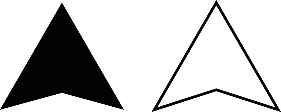 Simple arrow navigation icons vector Stock Illustration